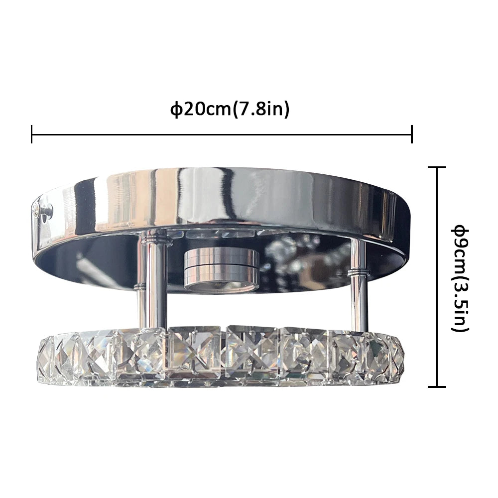 VETRULUS Modern Crystal LED Pendant Chandelier With Remote