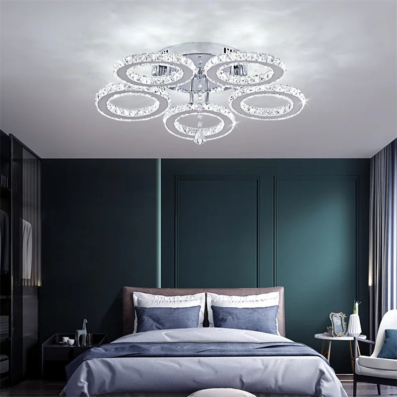 GreeLustr Led Crystal Pendant Light Modern Chandelier