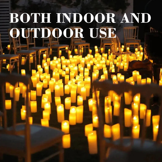 Waterproof Indoor Flameless LED Candles Set 24-144 Pieces