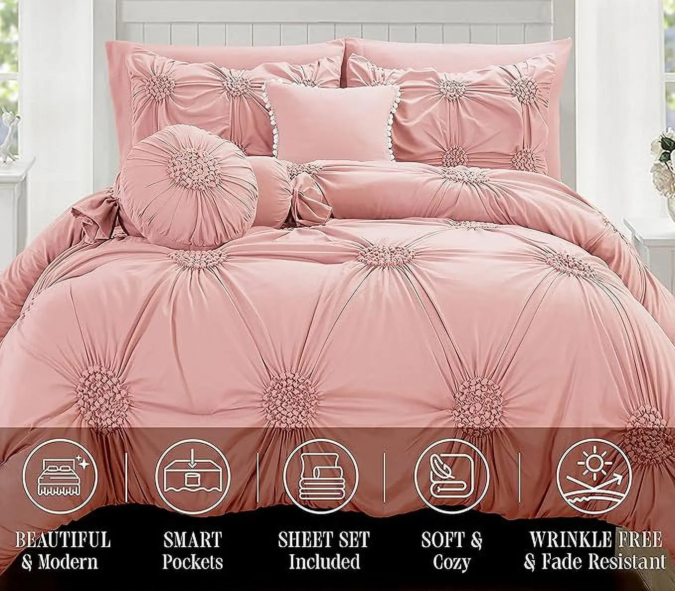 Ultra Soft Sunflower Bedding Set With Comforter And Pillows