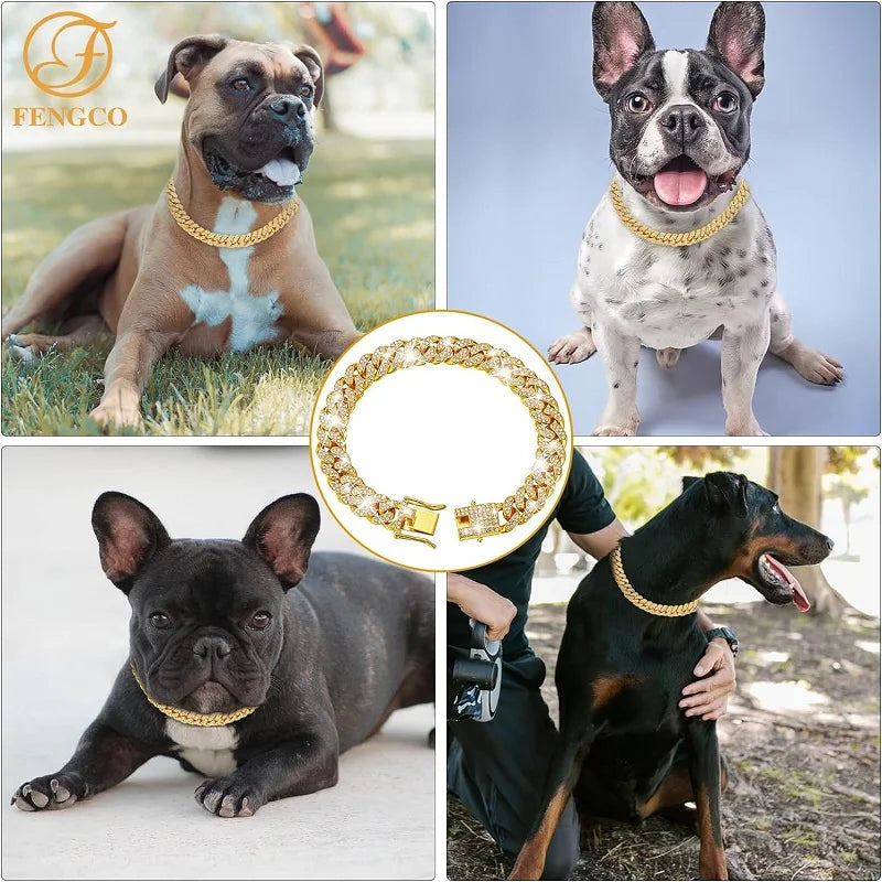 Stainless Steel Dog Chain Collar Jewelry Accessory