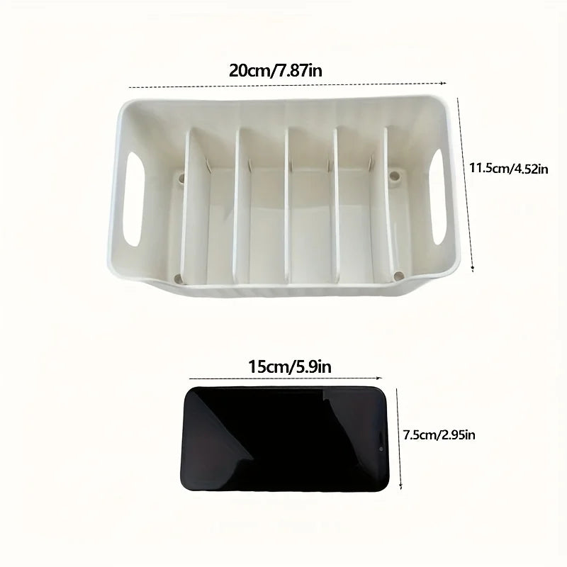 Clear Plastic Seasoning Storage Box With Adjustable Divider
