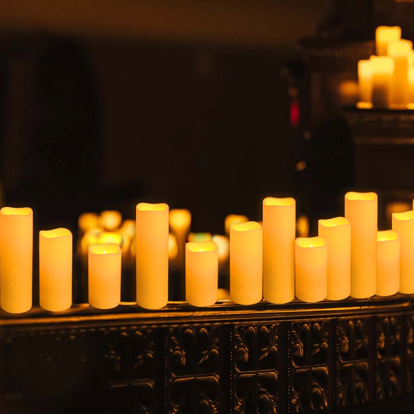 Waterproof Indoor Flameless LED Candles Set 24-144 Pieces