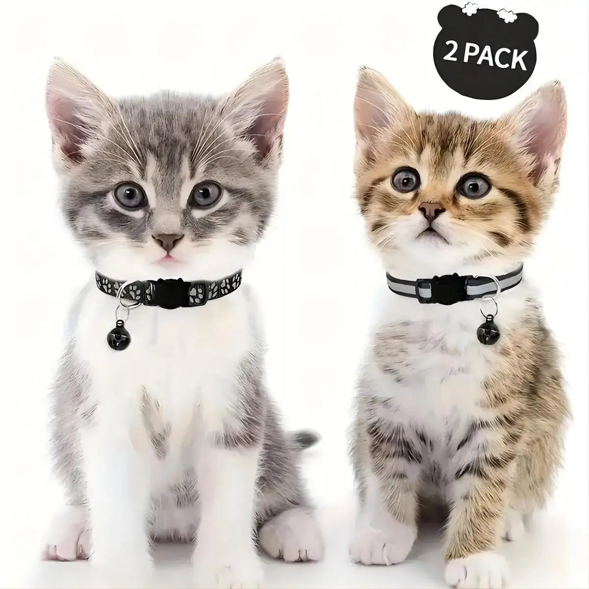 Footprint Reflective Pet Collar Set For Cats And Dogs