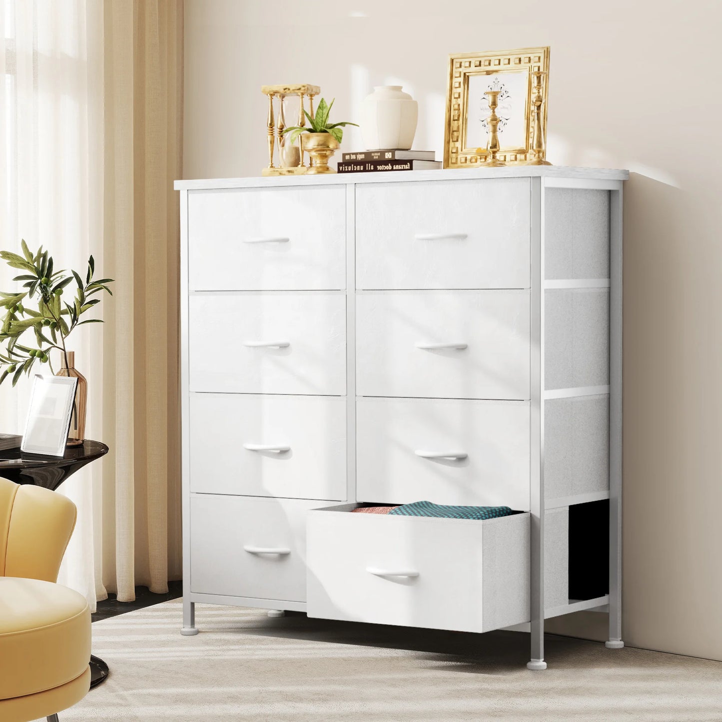 JHK Dresser Wardrobe For Bedroom With Eight Drawers
