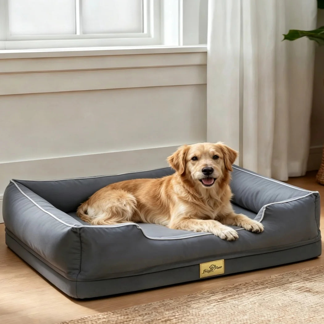 BORWART CN Orthopedic Dog Bed With Waterproof Bolster Sides