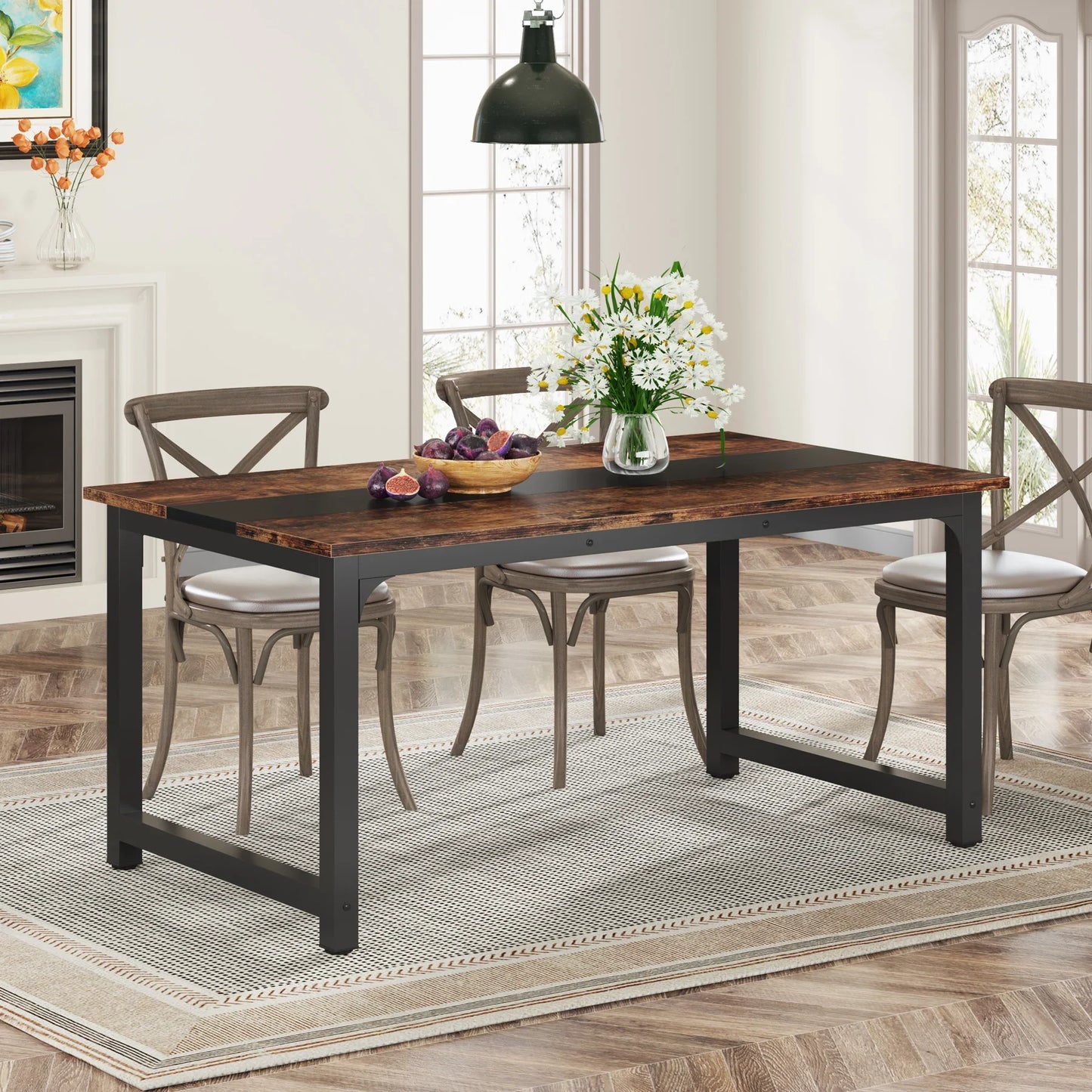 Tribesigns Industrial Dining Table For Kitchen