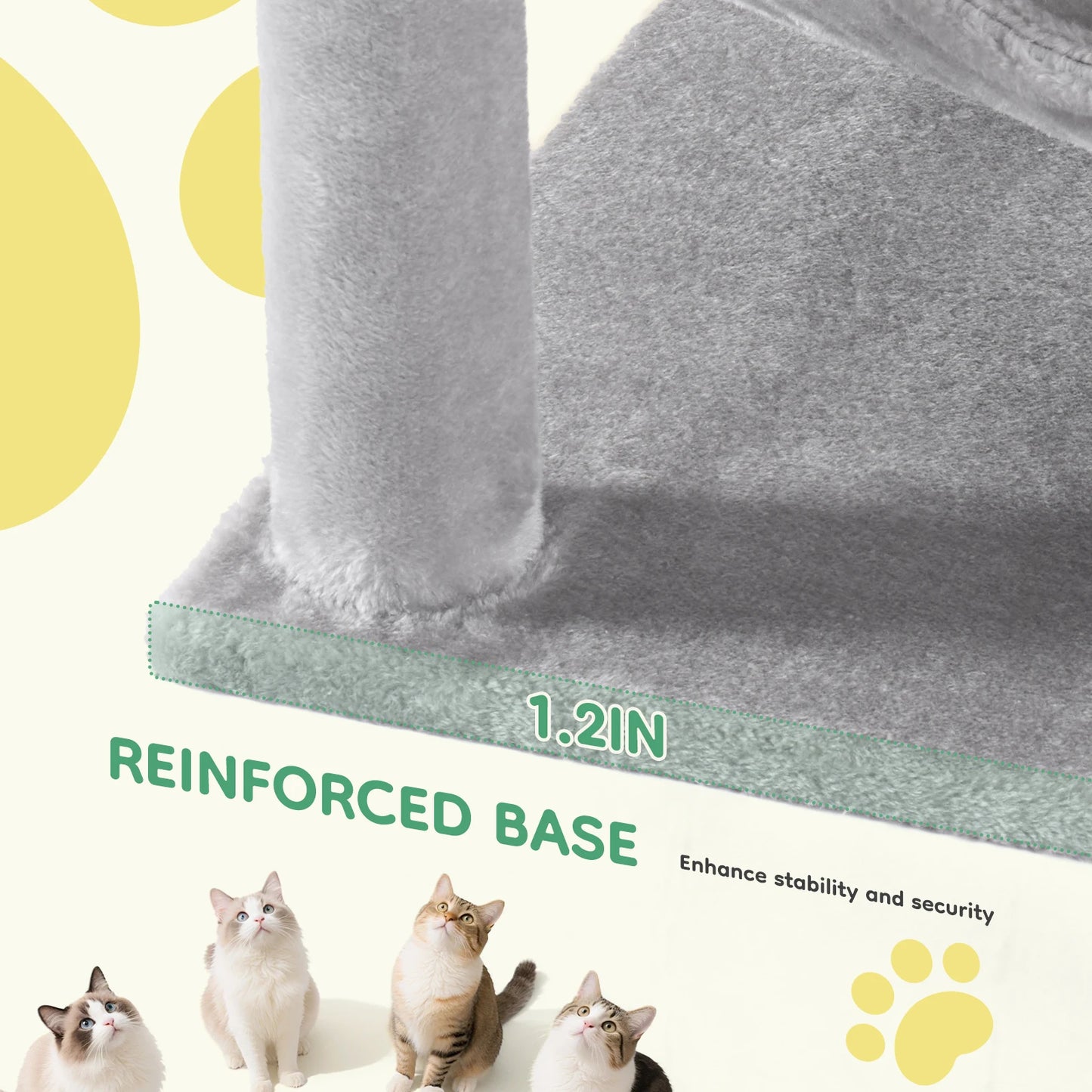 JHK Cat Tree Multi-Cat Climbing Tower With Scratching Posts