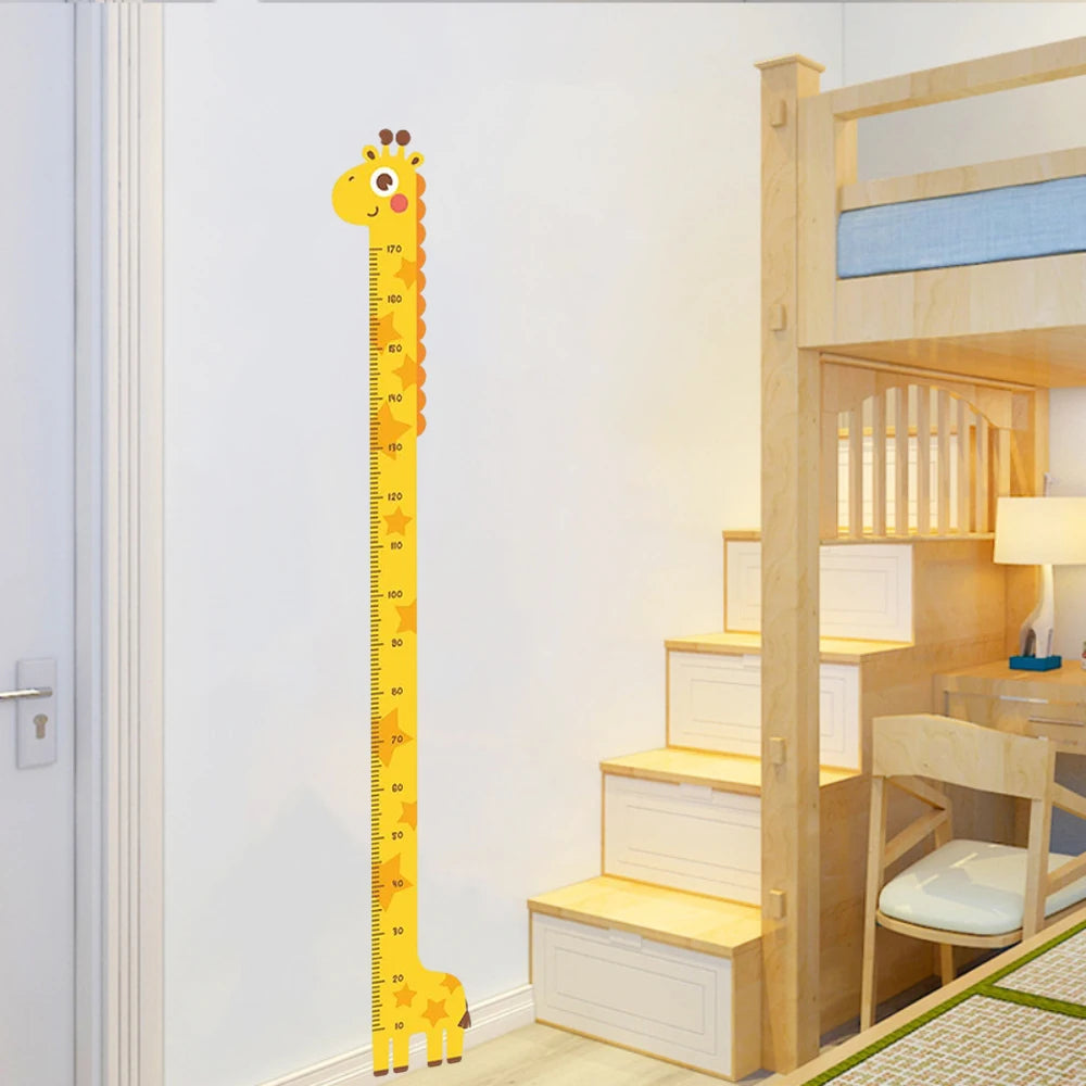 Unicorn Dinosaur Giraffe Wall Ruler Stickers For Kids