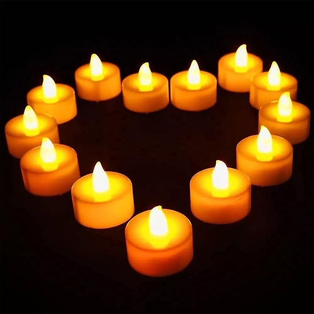 LED Tea Light Candles 24 Pack Flameless Battery Operated