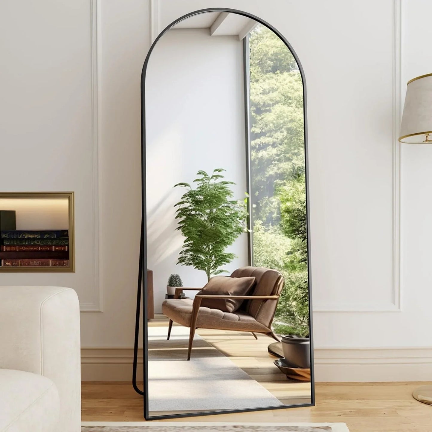 Timeless Elegant Arched Floor Mirror Home Decor