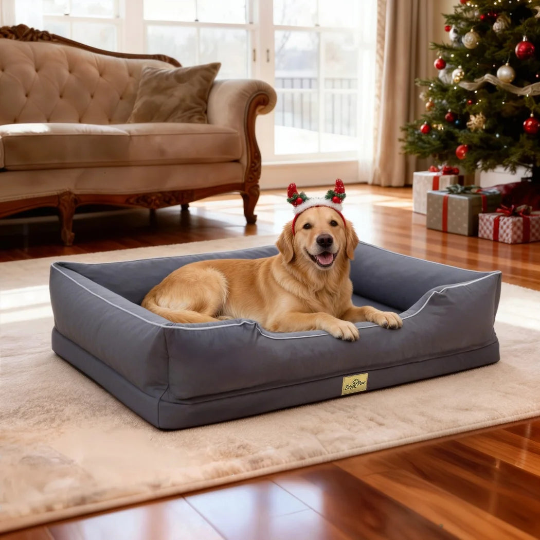 BORWART CN Orthopedic Dog Bed With Waterproof Bolster Sides