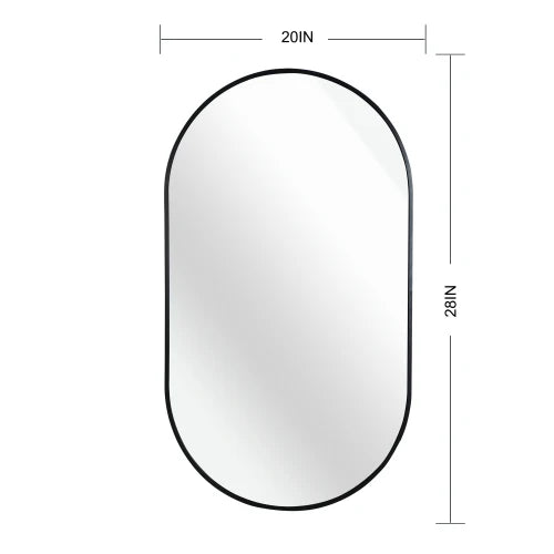 Oval Metal Vanity Mirror For Modern Bathroom Decor
