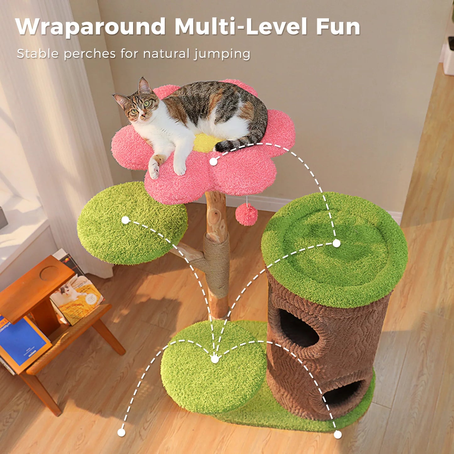 PAWZ Road Cat Tree Tower With Condos And Scratching Posts