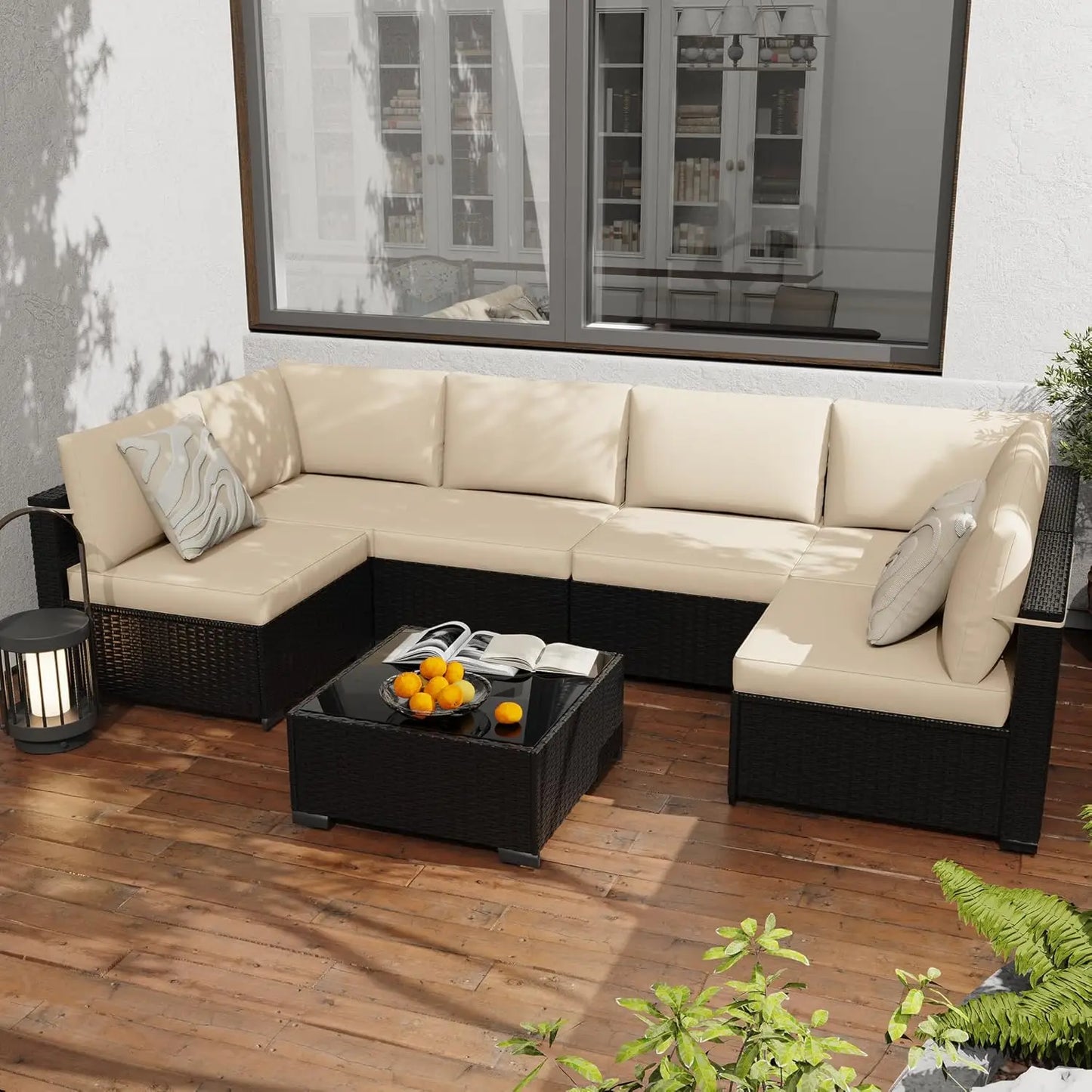 All Weather PE Rattan Modular Sectional Patio Set