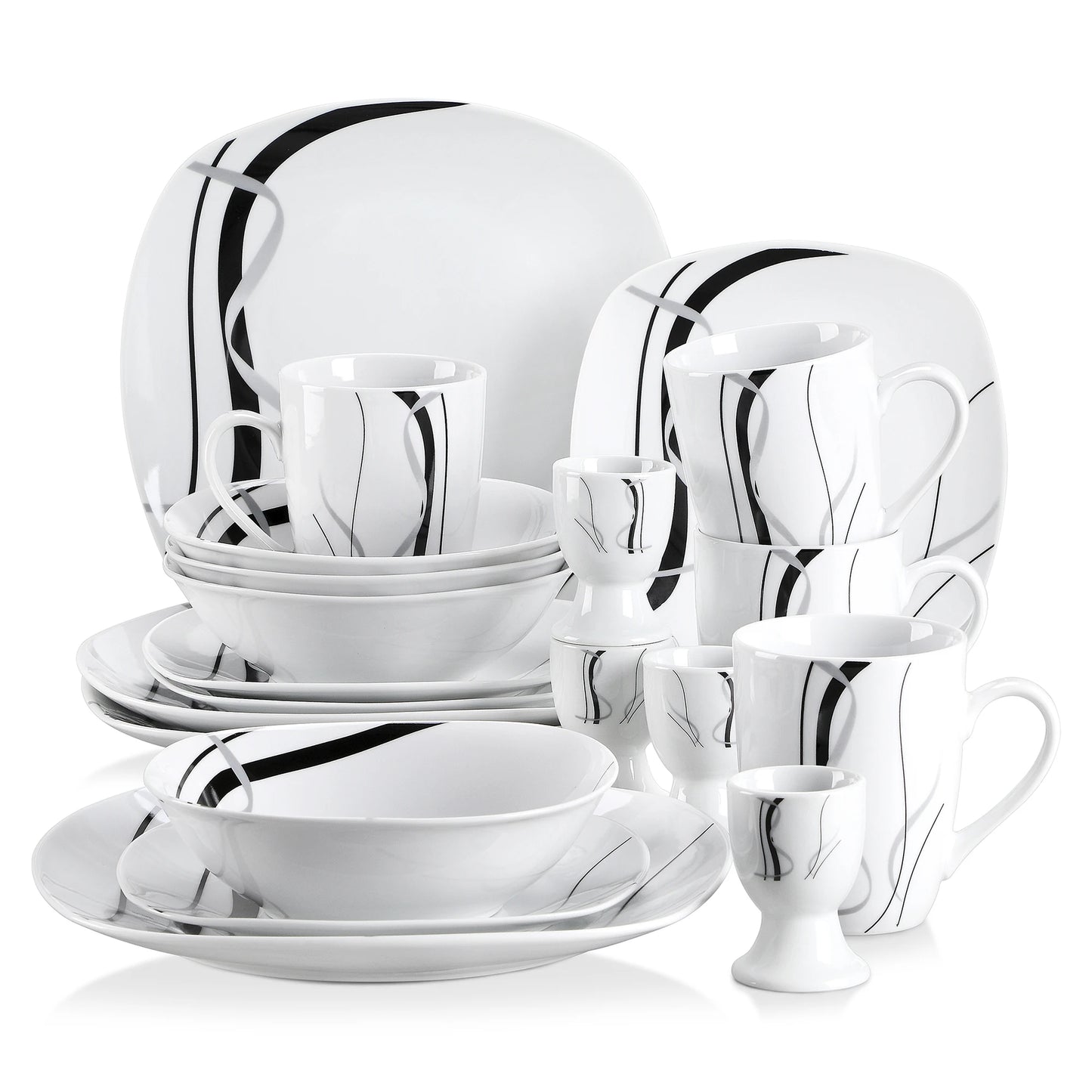MALACASA Fiona Porcelain Dinnerware Set 20/40 Pieces