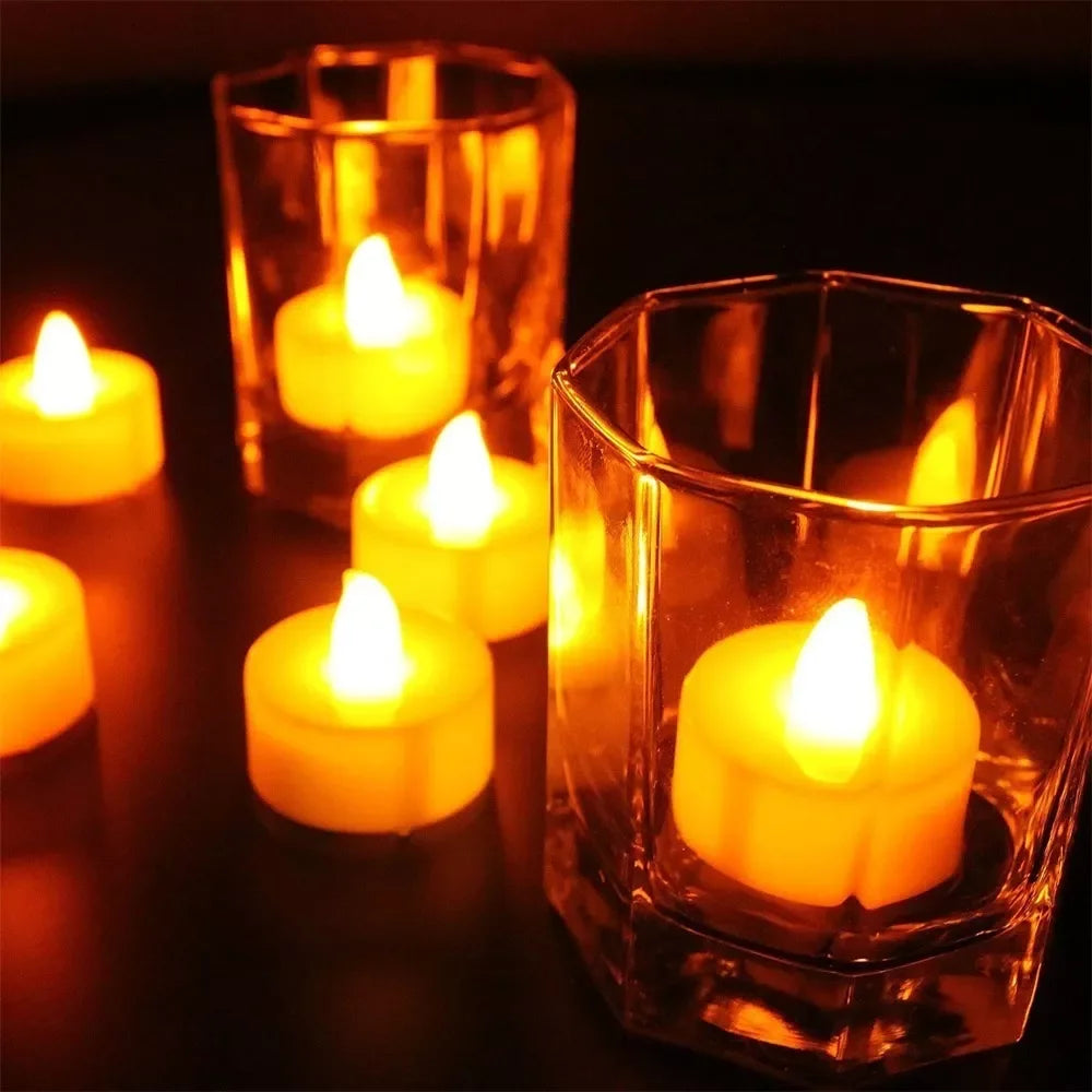 LED Tea Light Candles 24 Pack Flameless Battery Operated