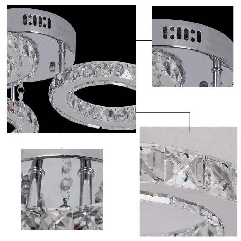 GreeLustr Led Crystal Pendant Light Modern Chandelier