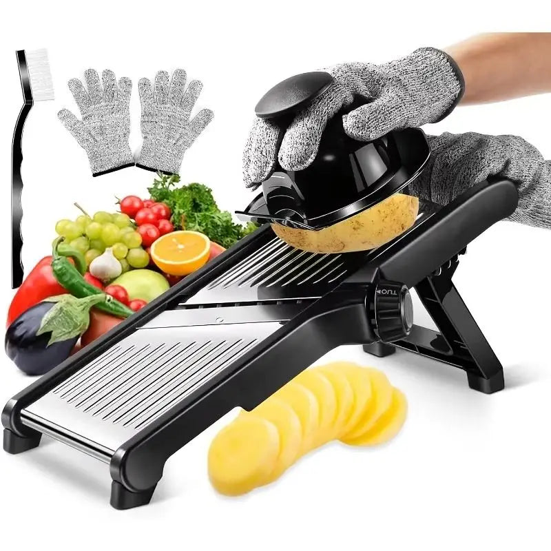AEDG Stainless Steel Mandoline Slicer With 5 Blades