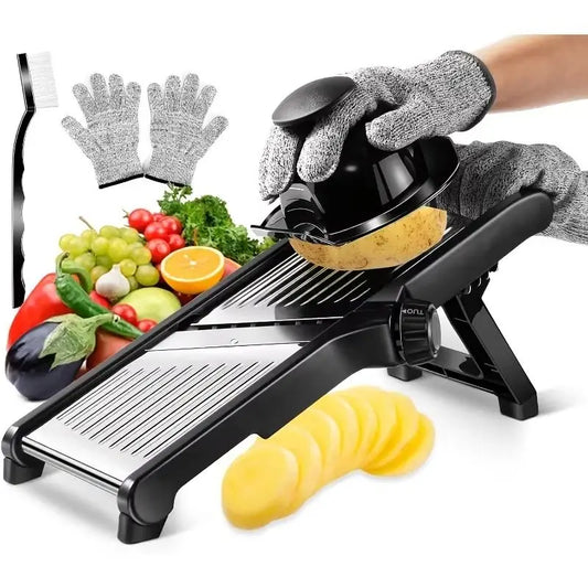 AEDG Stainless Steel Mandoline Slicer With 5 Blades