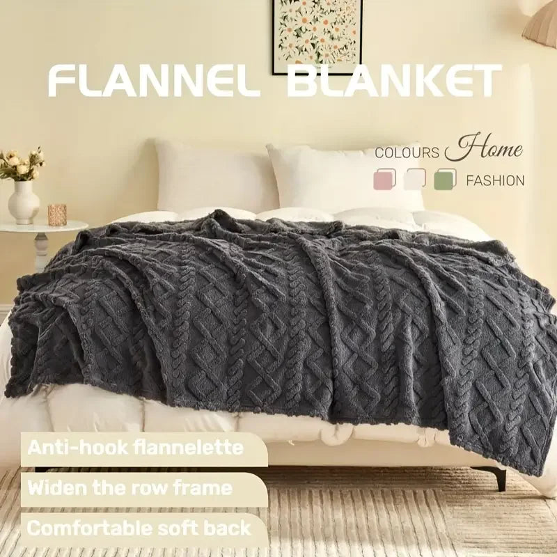 SHFY Ultra-Soft 3D Plush Fleece Blanket Throw