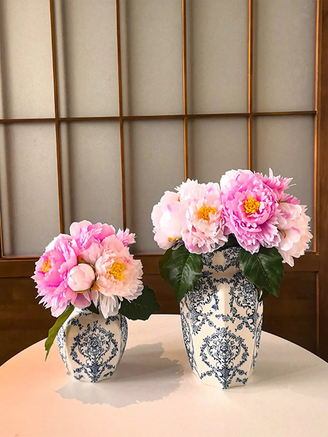 Porcelain Vase Chinese Retro Flower Decor Living Room