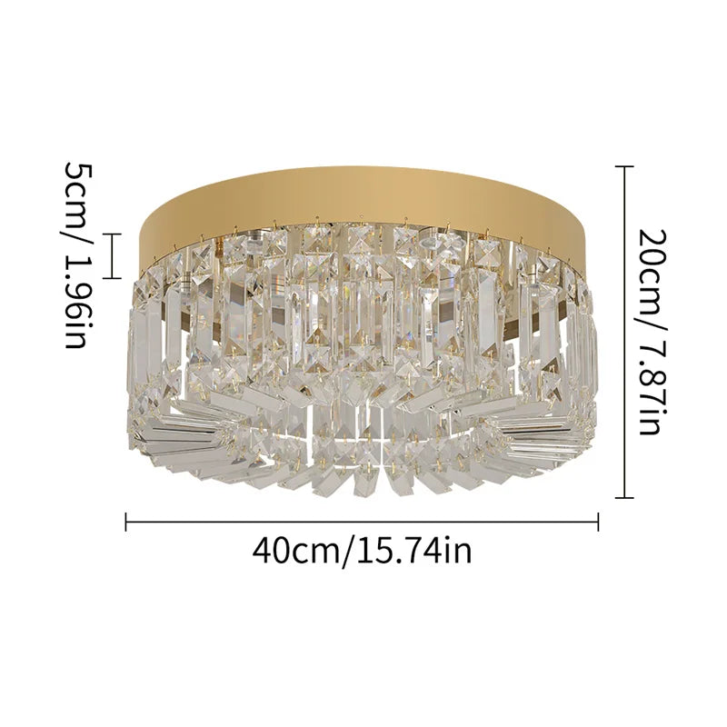 GreeLustr Crystal Led Ceiling Chandelier For Living Room