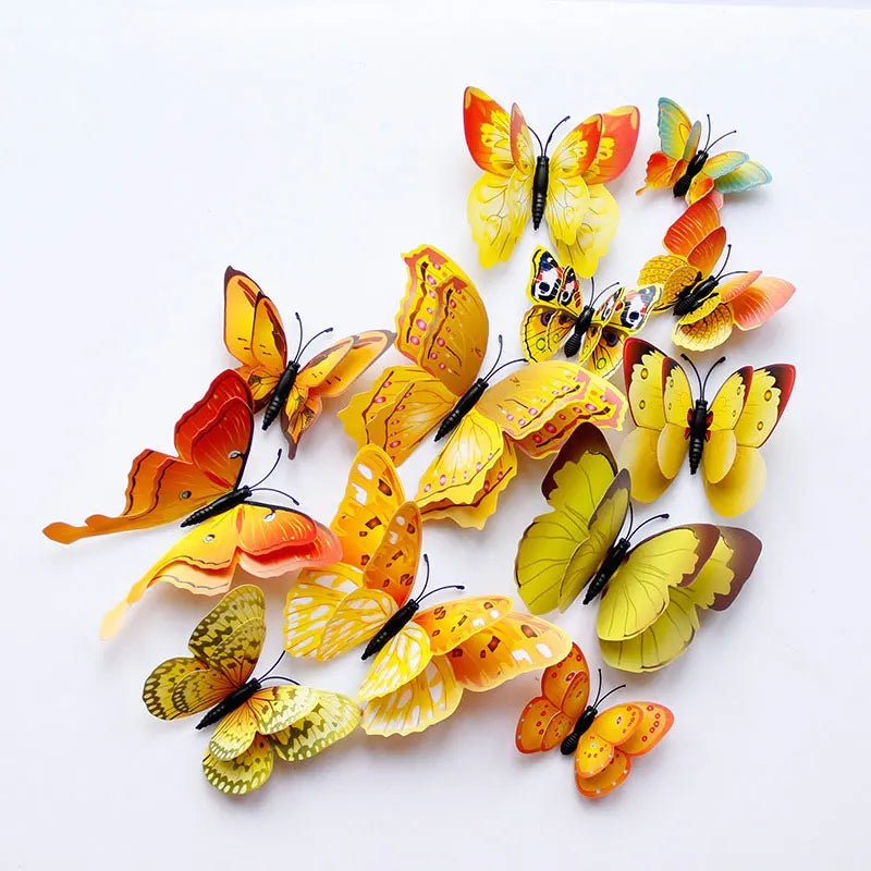 3D Butterfly Wall Stickers Set For Living Room Decor