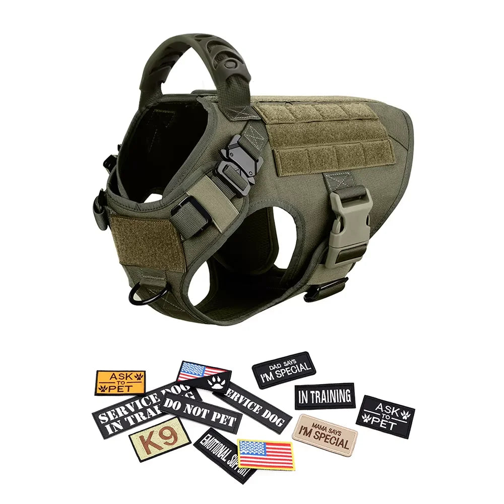 Tactical Dog Harness Vest Set Malinois Training