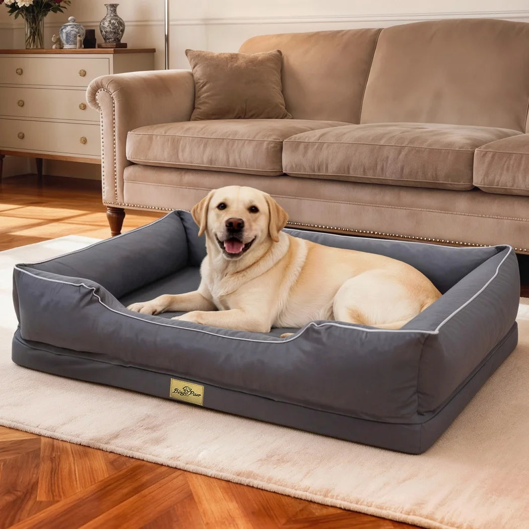 BORWART CN Orthopedic Dog Bed With Waterproof Bolster Sides