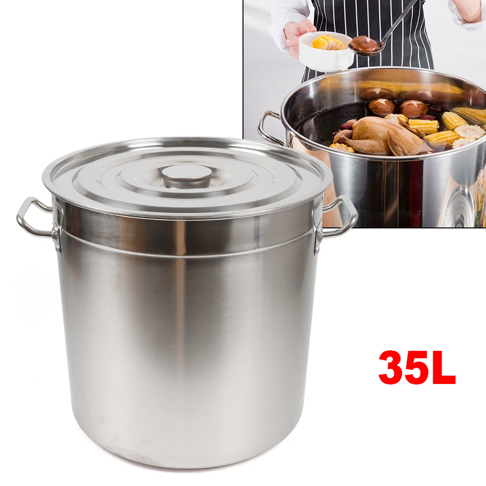 Thickened Stainless Steel Soup And Stock Pot With Lid