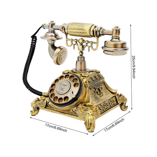 Vintage European Rotary Dial Phone Handset Decor