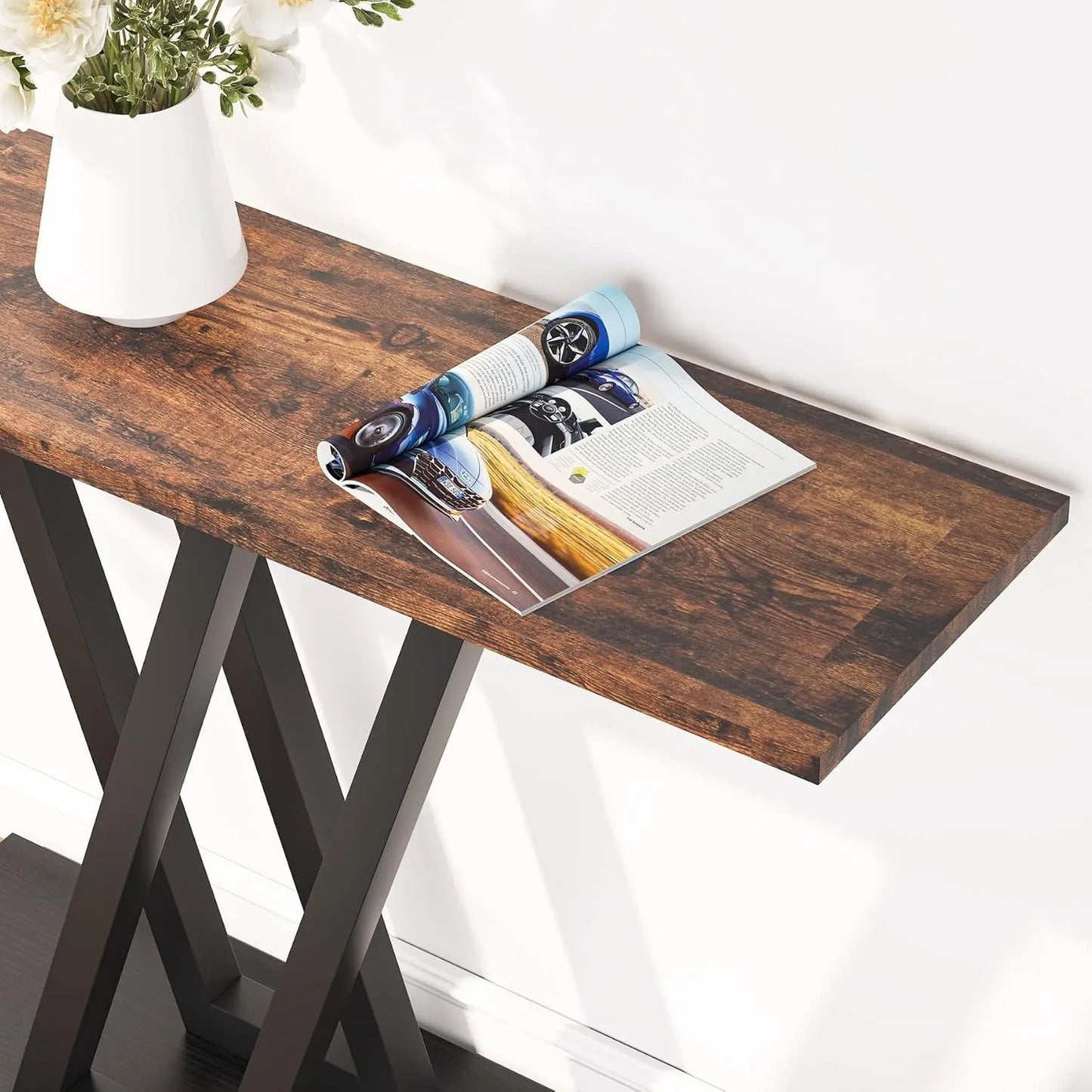 Little Tree Console Table Industrial Hallway Sofa Table
