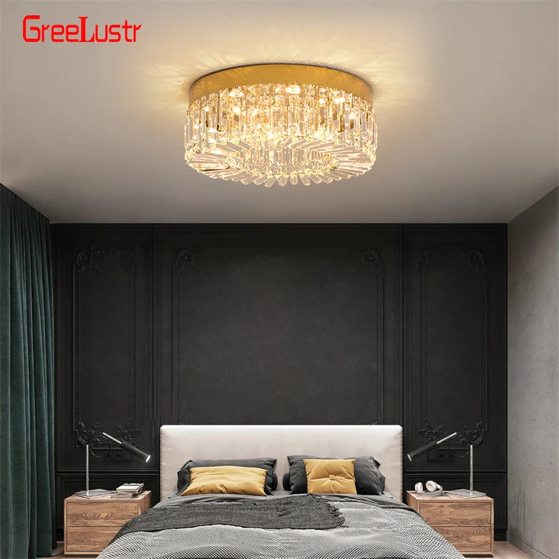 GreeLustr Crystal Led Ceiling Chandelier For Living Room