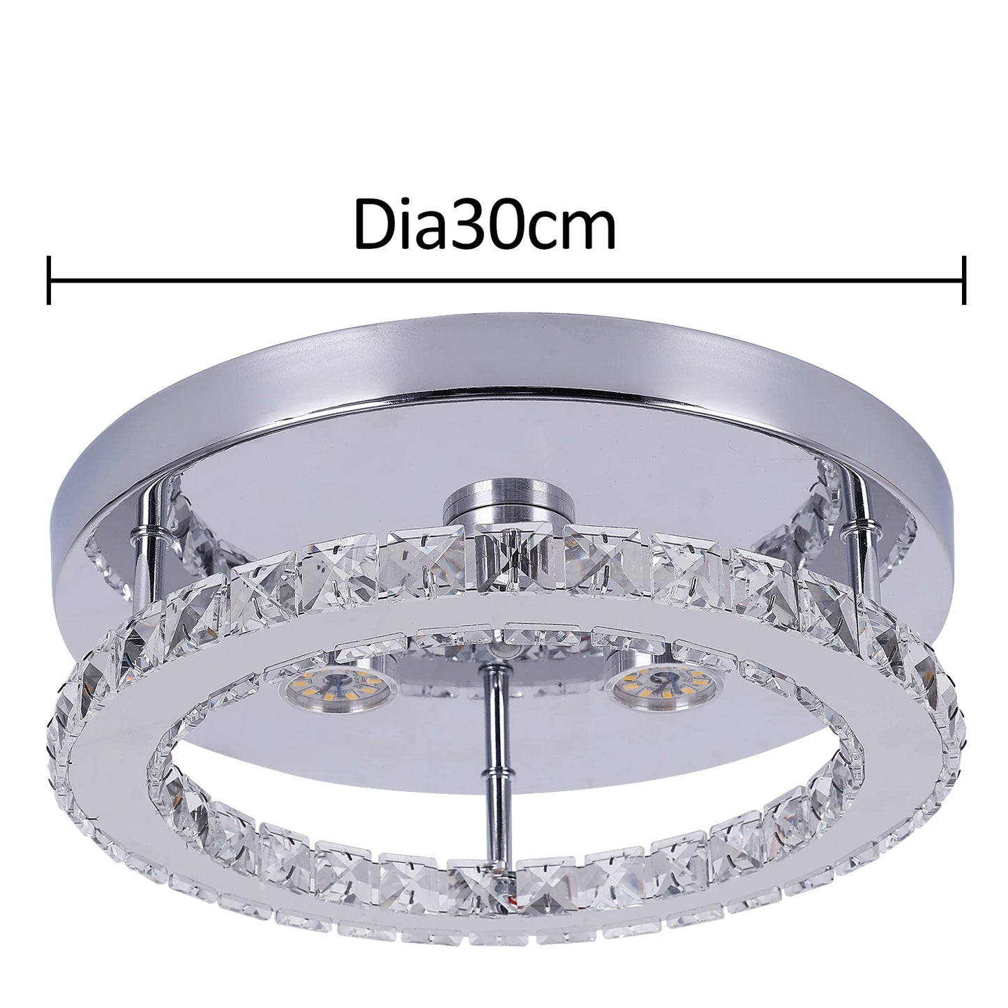 VETRULUS Modern Crystal LED Pendant Chandelier With Remote