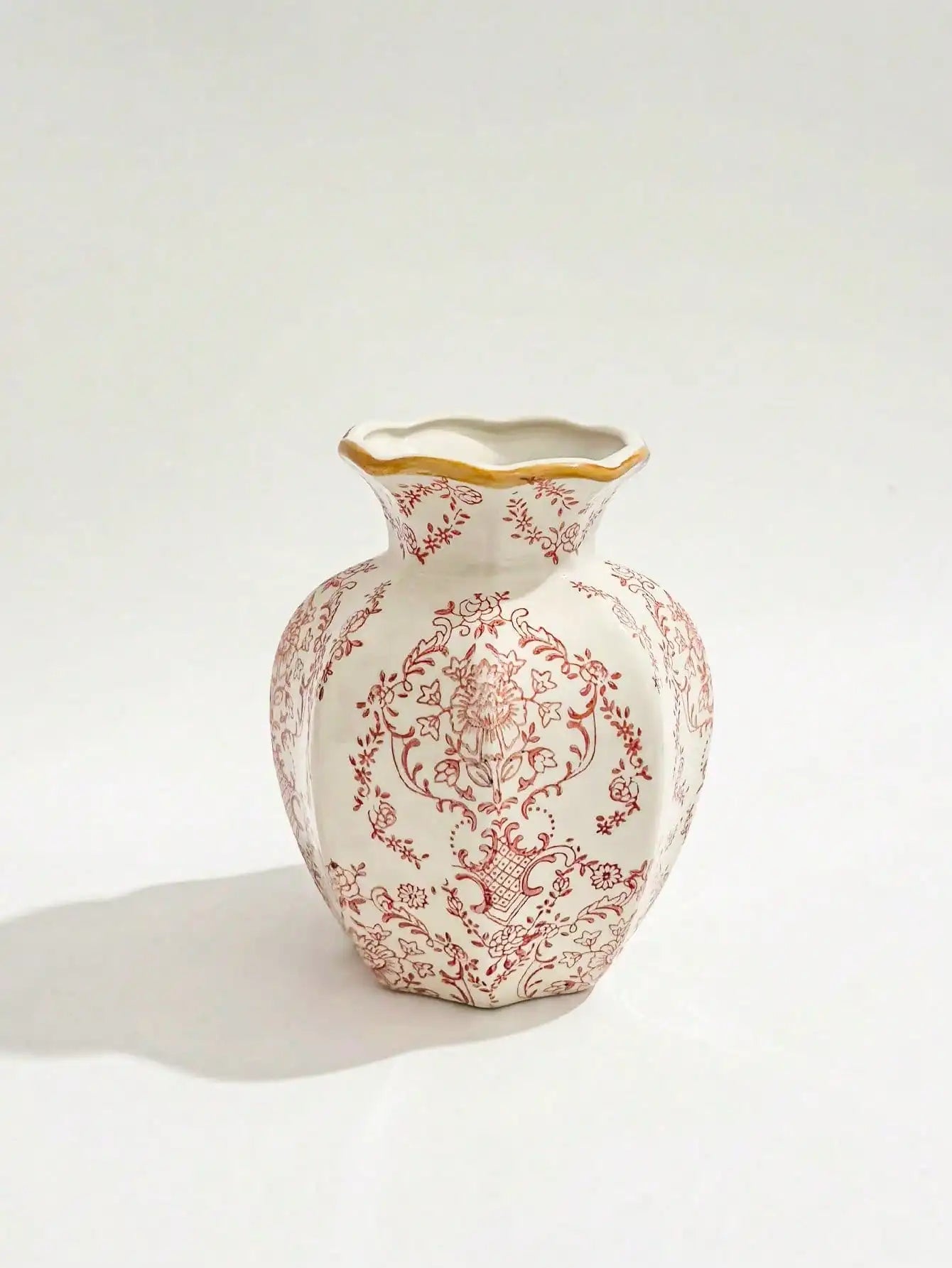 Porcelain Vase Chinese Retro Flower Decor Living Room