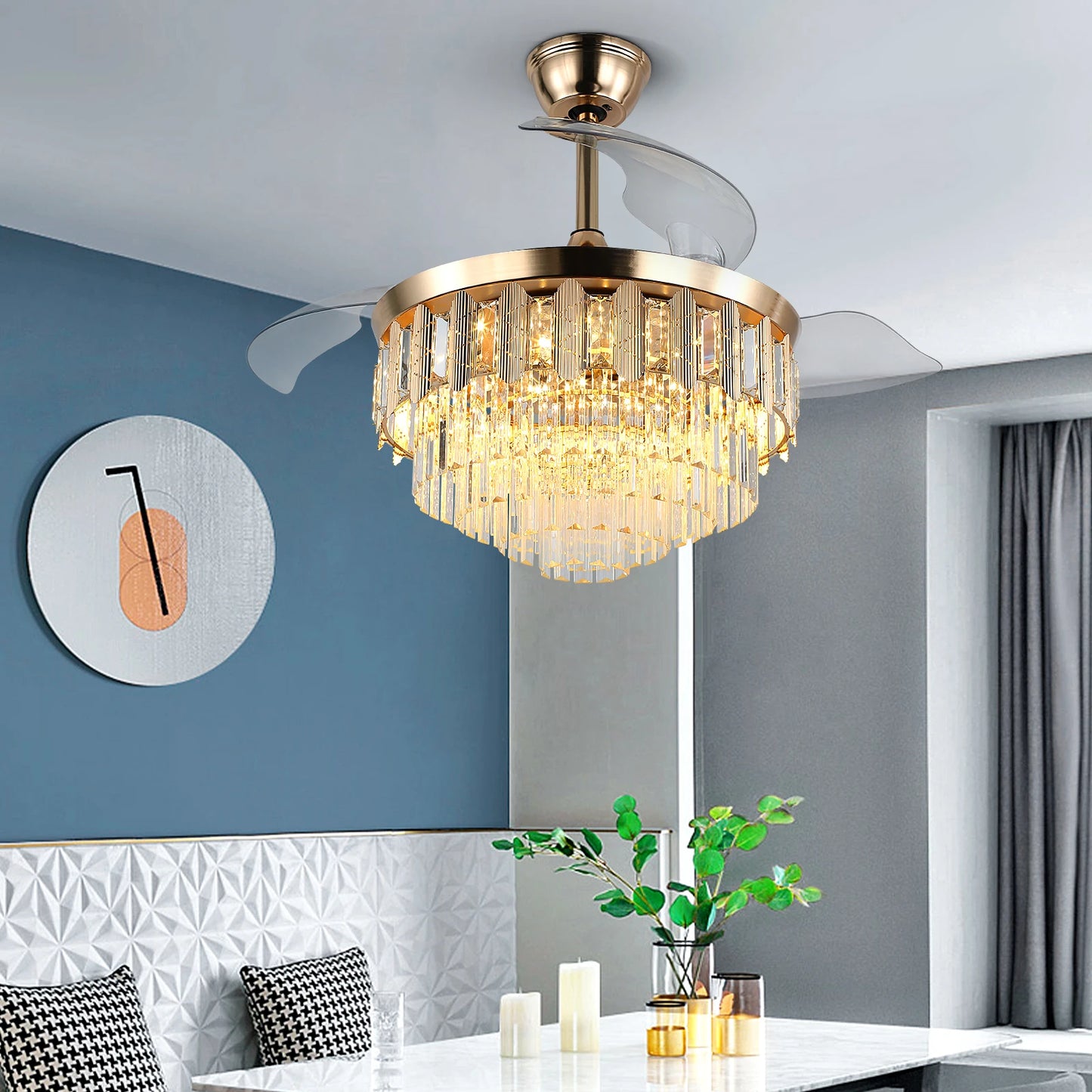 GreeLustr Modern Ceiling Fan With LED Light
