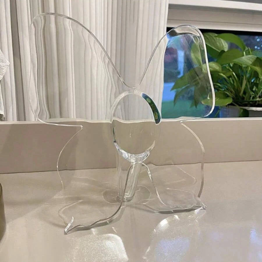 Clear Acrylic Frame Flower Vase Modern Home Decor