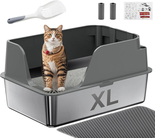Stainless Steel Cat Litter Box Leak Proof