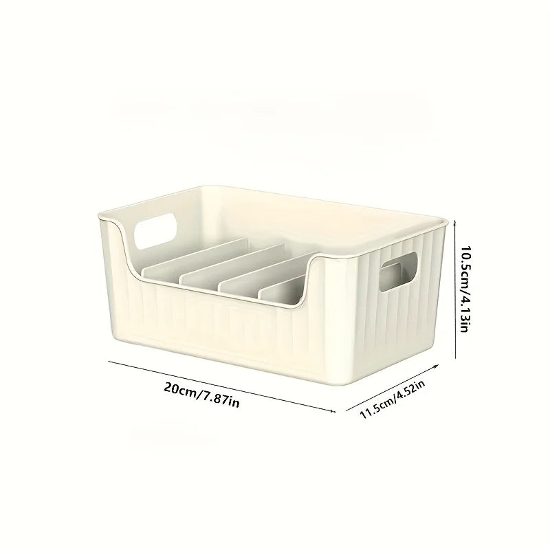 Clear Plastic Seasoning Storage Box With Adjustable Divider