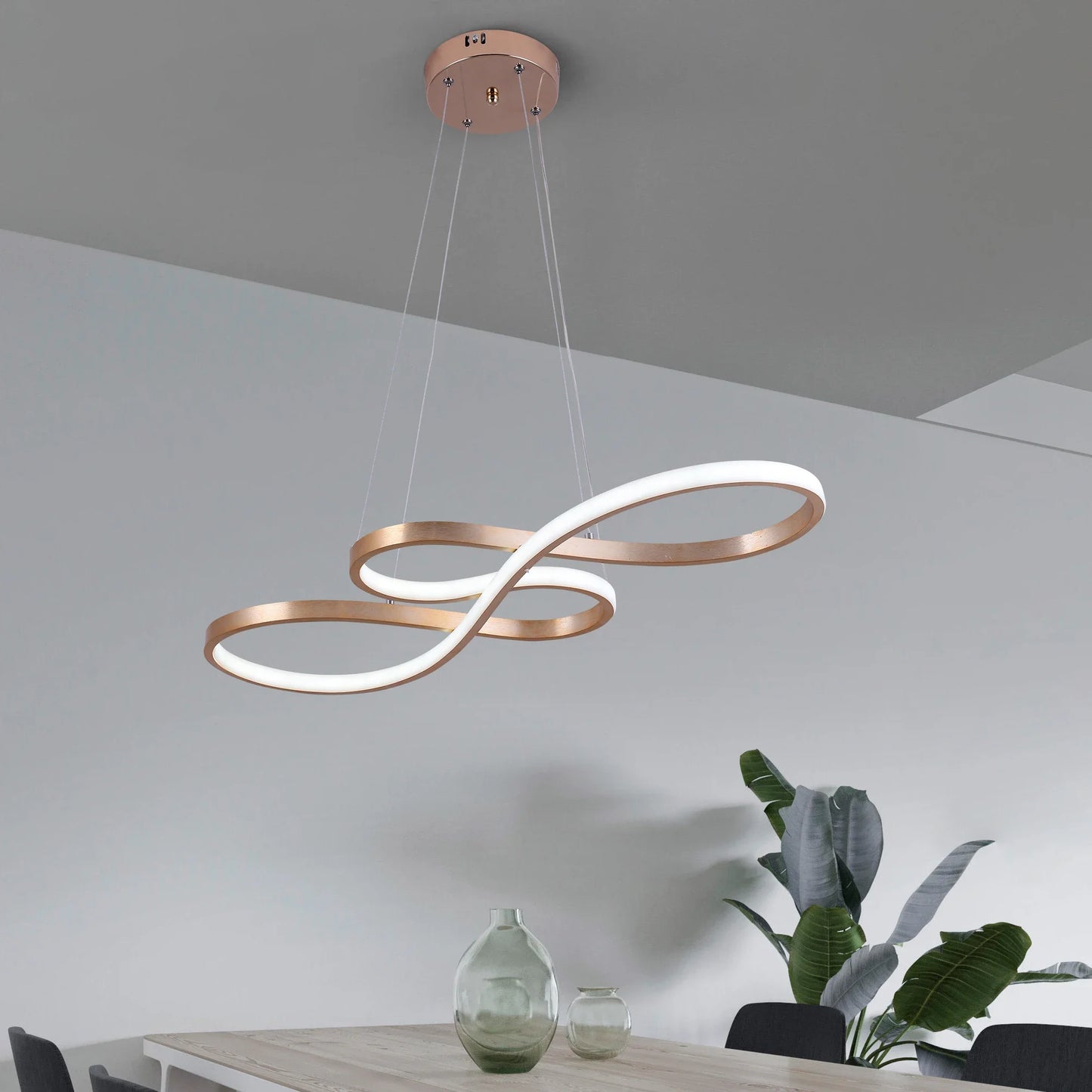 GreeLustr Acrylic Pendant Chandelier Dimmable LED Lamp