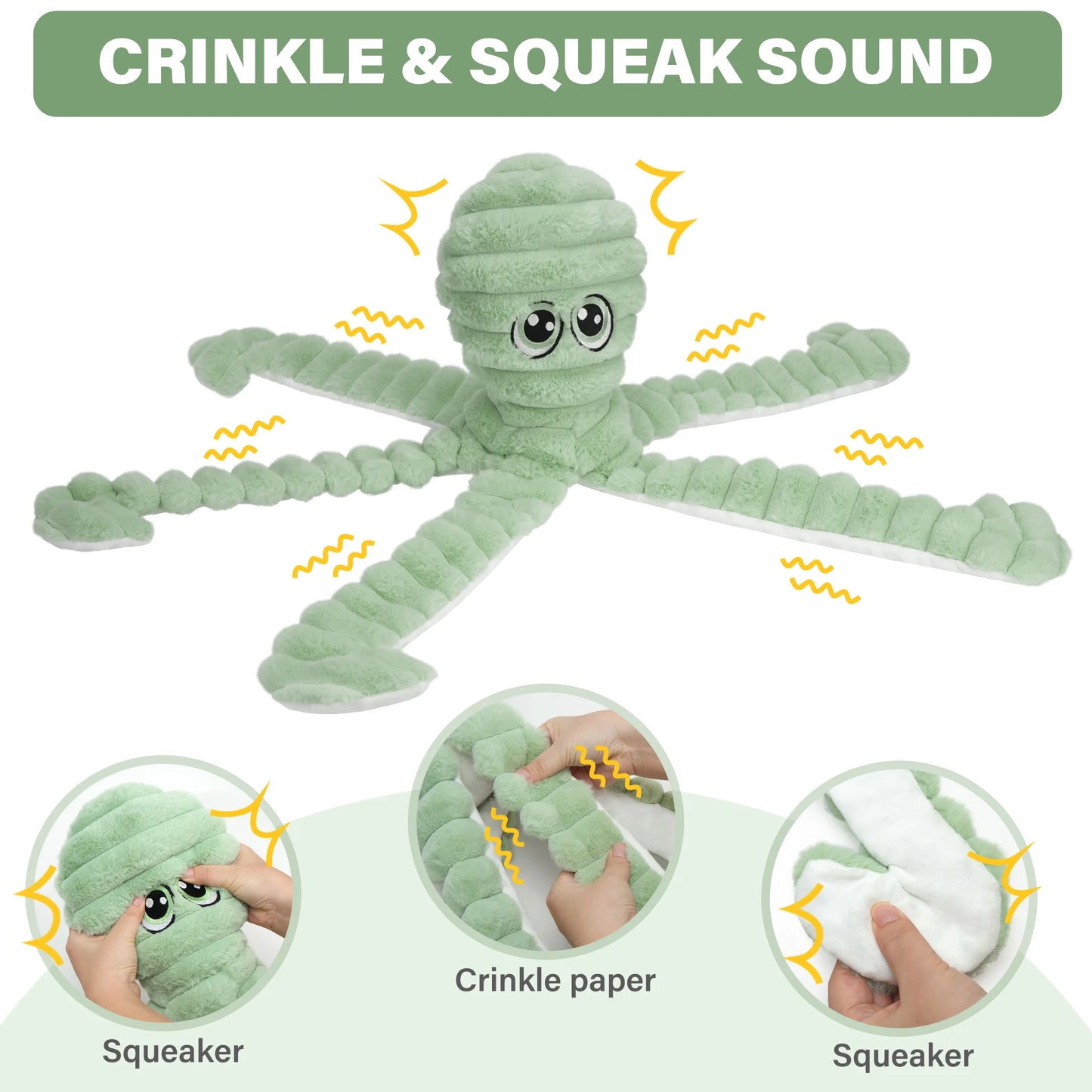 Squeaky Plush Dog Toy for Interactive Chewing
