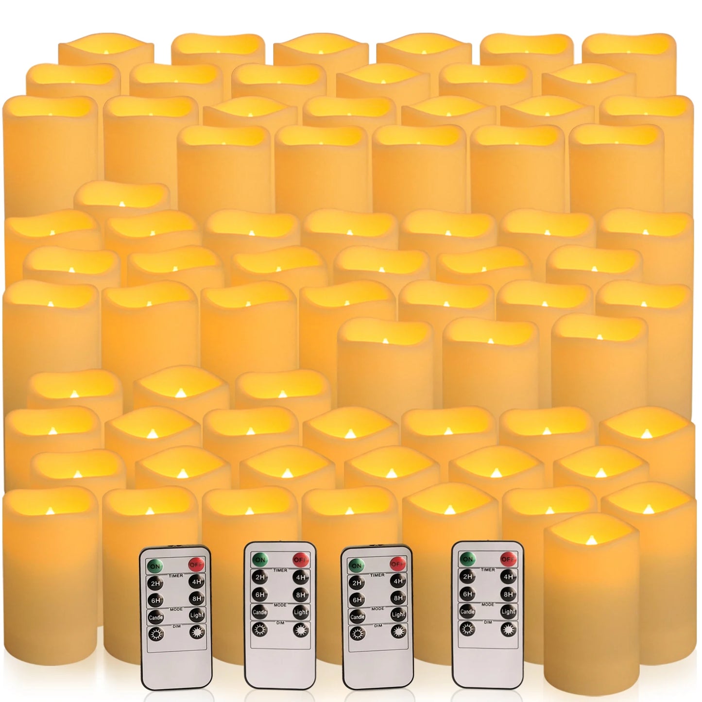 Waterproof Indoor Flameless LED Candles Set 24-144 Pieces