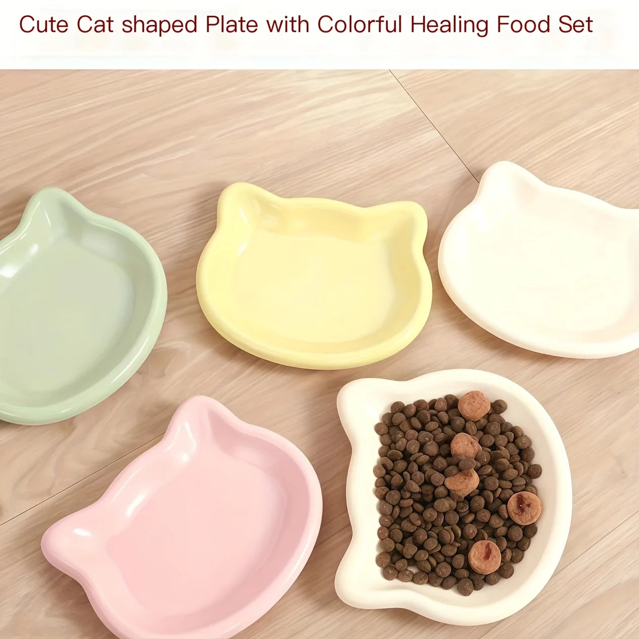 Cat Food Dish Premium Plastic Pet Bowl for Dwarf Cats