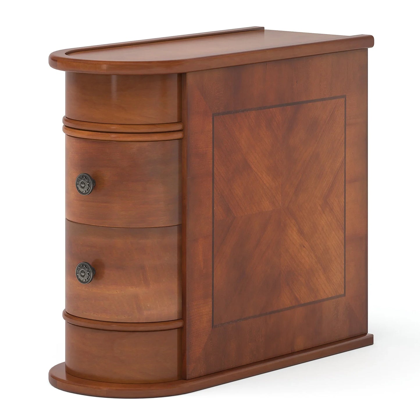 Tribesigns Solid Wood End Table With Drawer Nightstand