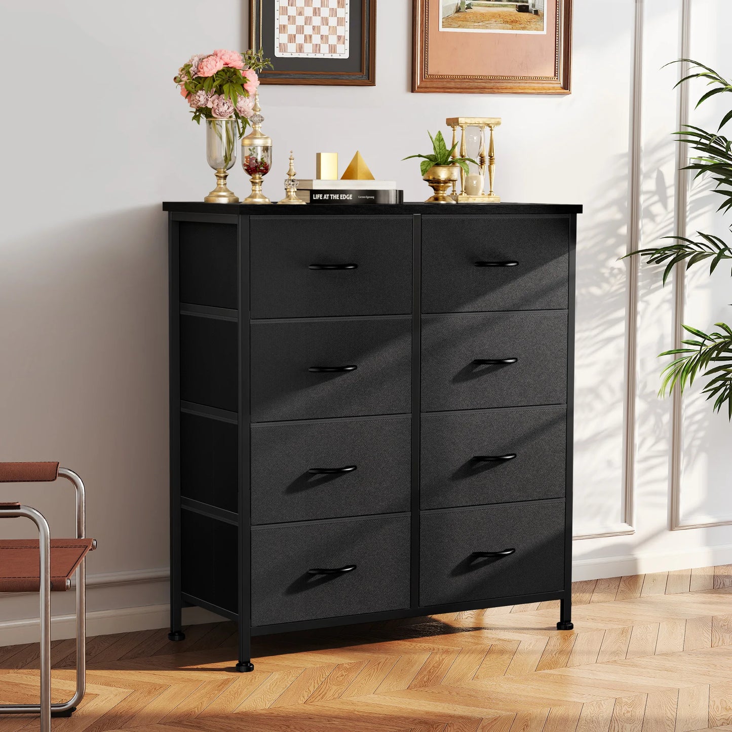 JHK Dresser Wardrobe For Bedroom With Eight Drawers