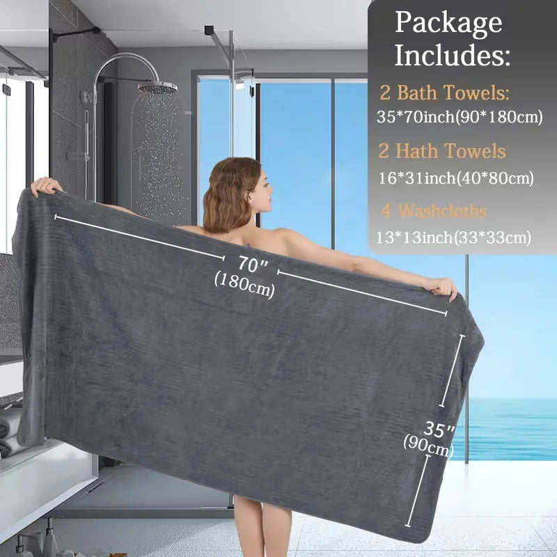 Belista Soft Absorbent Bath Towels Set Quick Dry