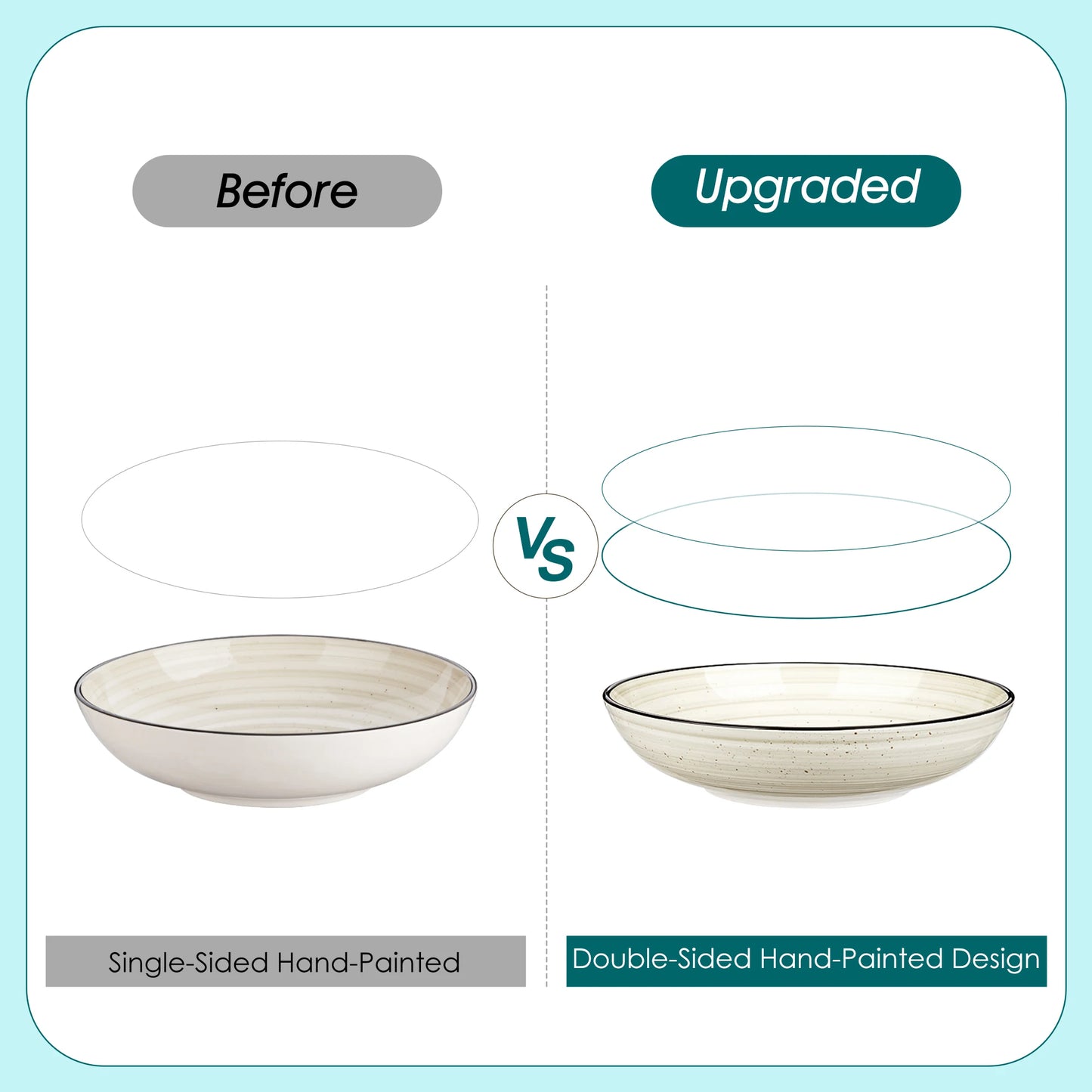 Malacasa Ceramic Dinnerware Set Includes Plates Bowls