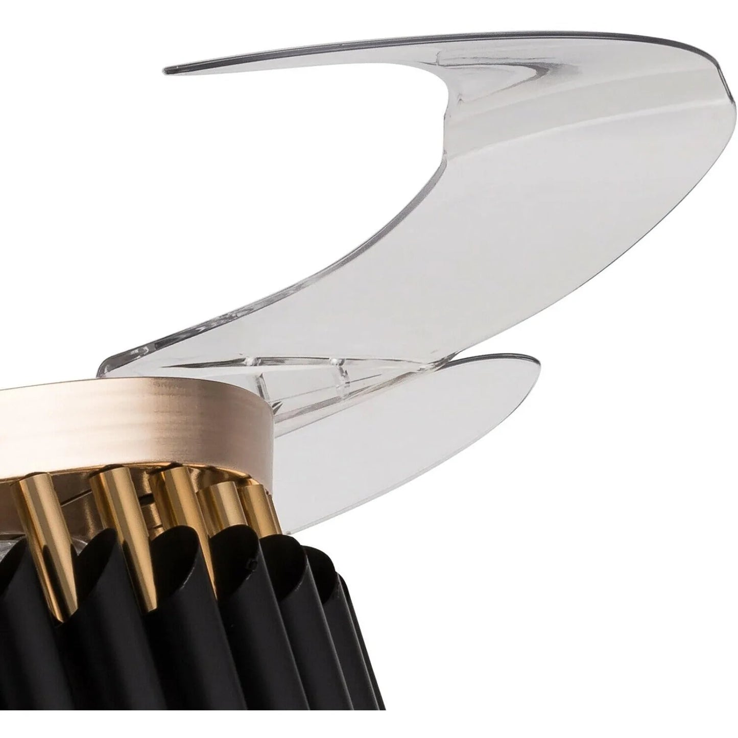 Crystal Ceiling Fan With LED Light And Retractable Blades