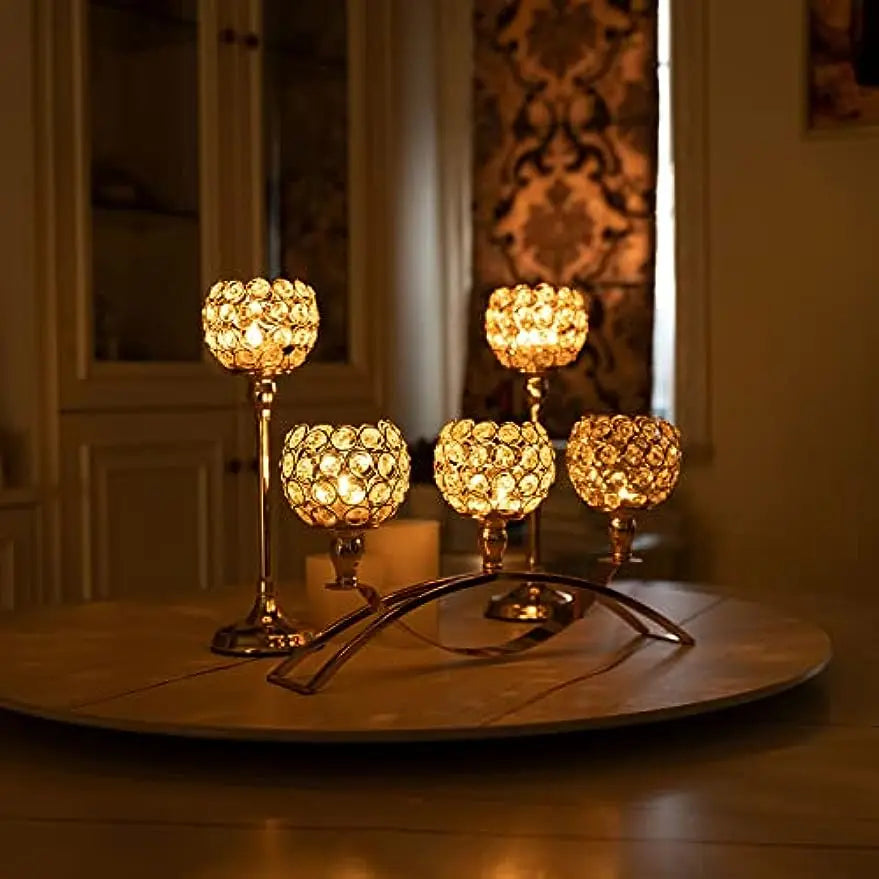 Vincigant 3 Arms Tealight Candle Holder Candelabra
